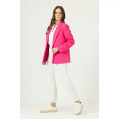 PRIVILEGE - Blazer con lino fucsia - Fucsia