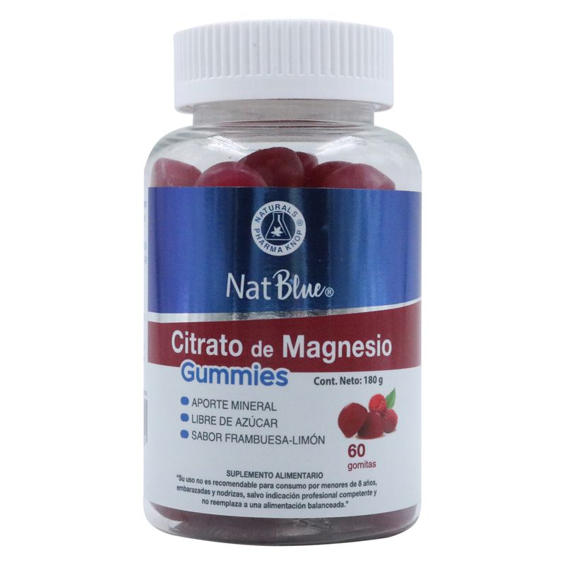 KNOP - Citrato de magnesio x60 gomitas, Natblue.-