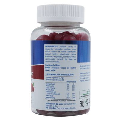 Imagen 2 del producto Citrato de magnesio x60 gomitas, Natblue