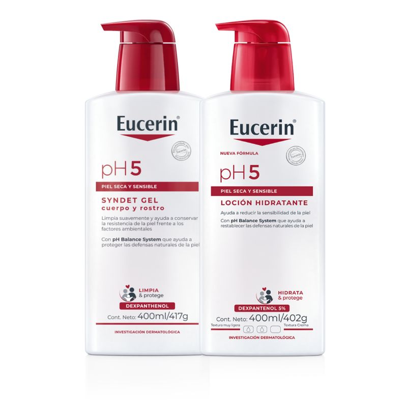 EUCERIN - EUCERIN Pack Jabon Syndet Gel 400ml+Locion Corporal 400ml Ph