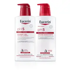 EUCERIN - Pack Jabon Syndet Gel 400ml+Locion Corporal 400ml Ph