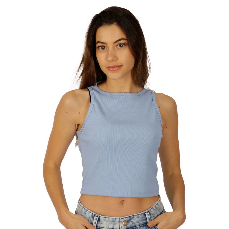 DIVINO JEANS - Polera Byork VIII Celeste Divino Jeans - Celeste