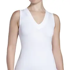 MONARCH - Polera Regata Escote "V" Blanco
