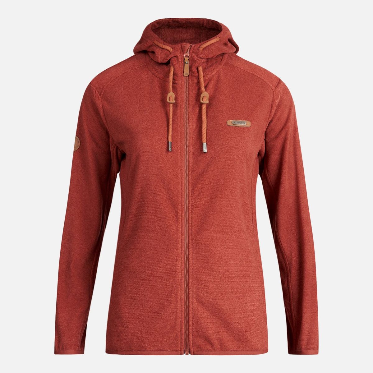 LIPPI - Poleron Teen Girl Stripes Nano-F Full Zip Hoody Terracota Lippi