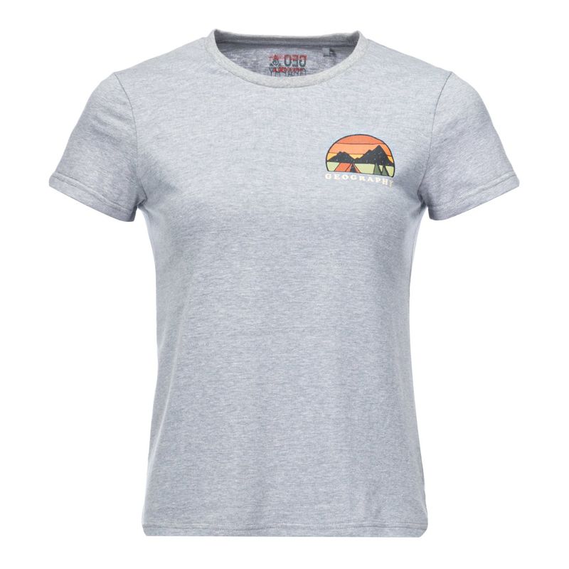GEOGRAPHY - Polera Mujer Liquen Gris Melange Geography