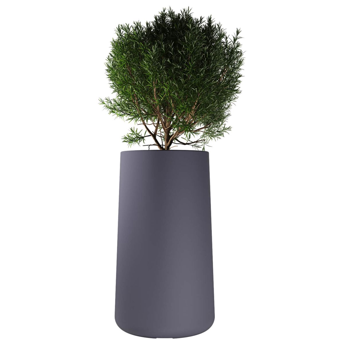 AMALFI - Macetero De Plástico Amalfi Gota 70x35 Cm Y 74 Litros Color Gris Grafito