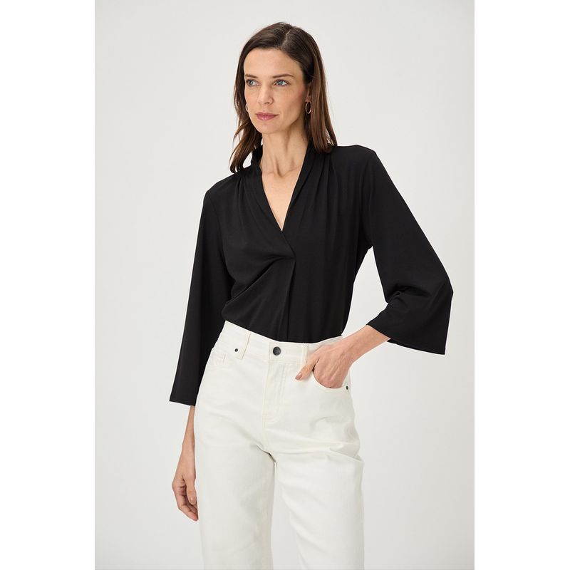 MA GRIFFE - Polera Manga Larga Negro Mujer Magriffe