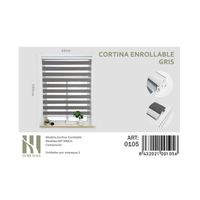 Cortina Roller Duo Lisa 60 cm x 200 cm Gris