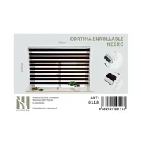 Cortina Roller Duo Lisa 180 cm x 200 cm Negro