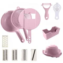 ELEONOR - Cortador Picador Verduras Cuchillas Intercambiables 12pcs - Multicolor