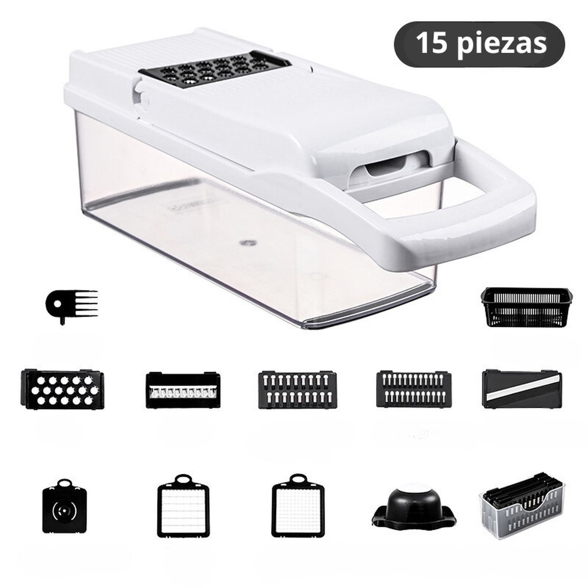 ELEONOR - Cortador Picador Rallador Cocina Multiuso De Verduras 15pzas