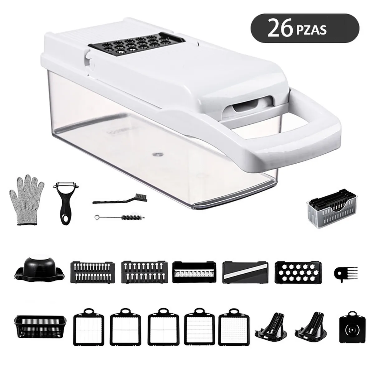 ELEONOR - Cortador Picador Rallador Cocina Multiuso De Verduras 26pcs