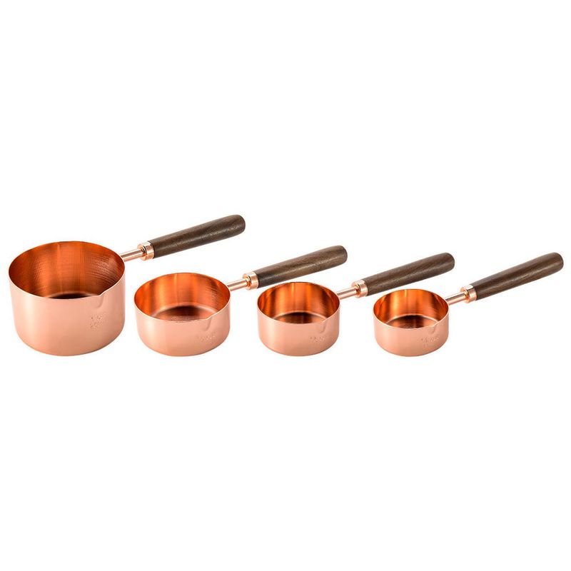 ELEONOR - Cucharas Medidoras Acero Inoxidable Diseño Elegante 4Pcs - Rosa