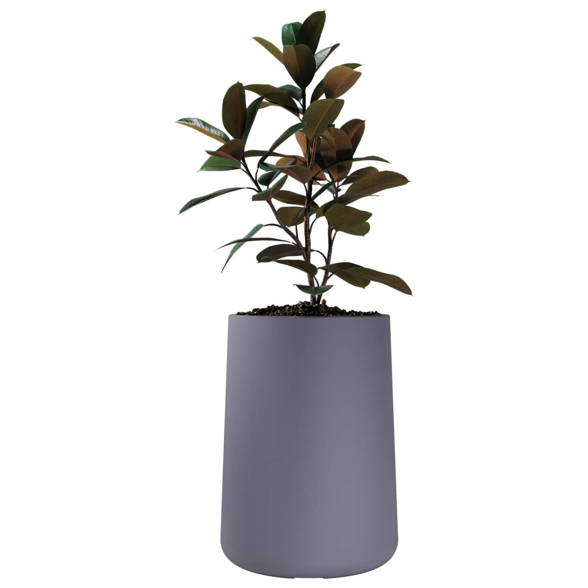 AMALFI - Macetero De Plástico Amalfi Gota 55x35 Cm Y 60 Litros Color Gris Grafito