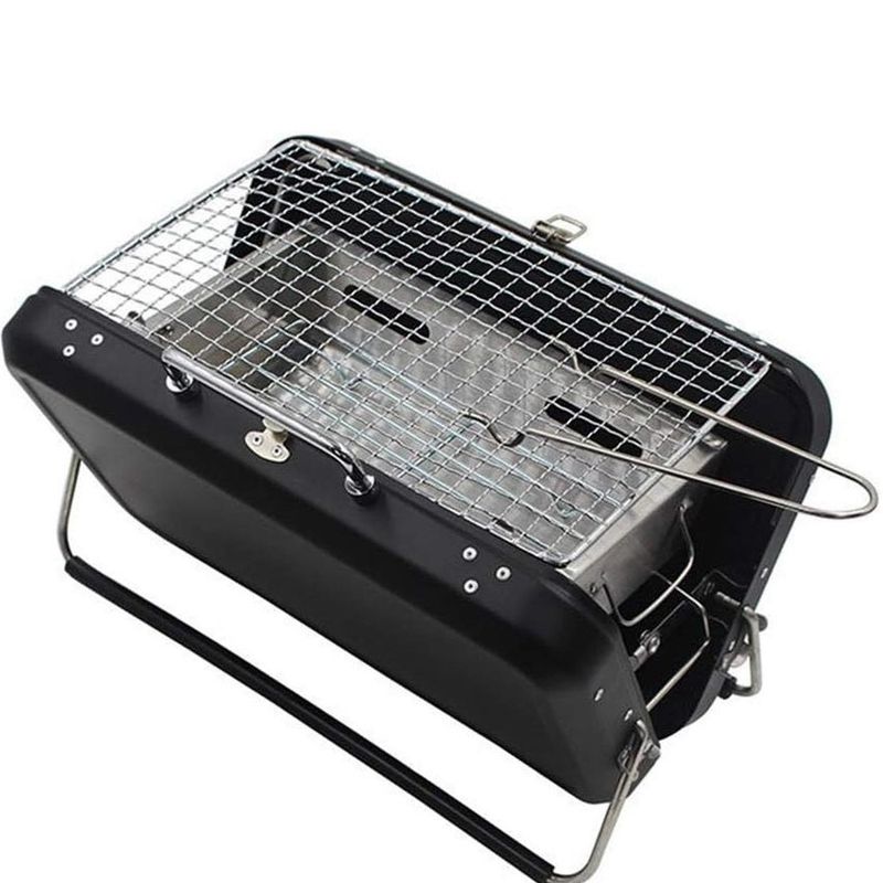 ELEONOR - Mini Parrilla Plegable Portátil De Acero Inoxidable Maletín