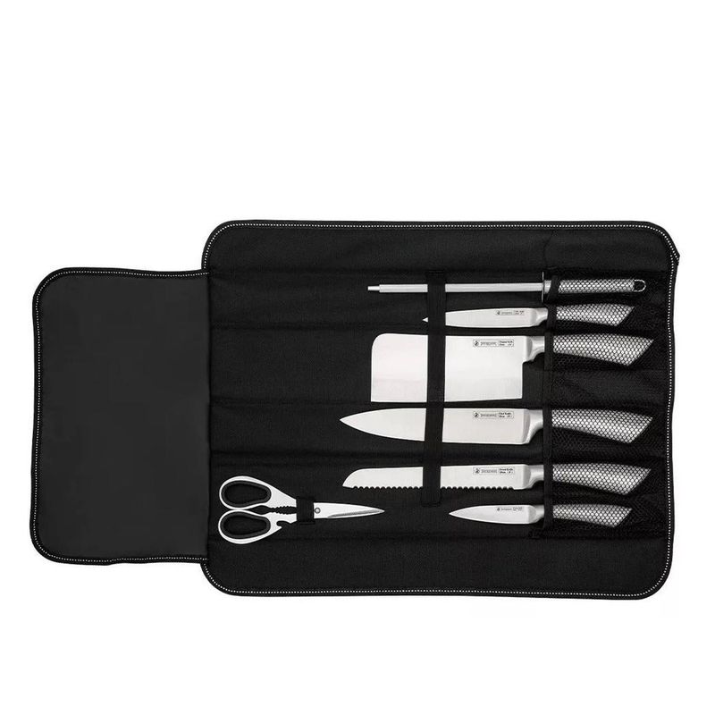 ELEONOR - Set Cocina Cuchillos 7 Piezas De Acero Inoxidable + Bolso