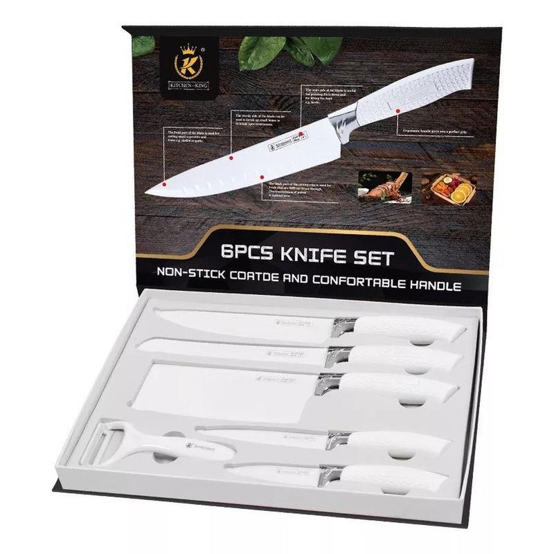 ELEONOR - Set De Cuchillos De 6 Piezas Acero Inoxidable Profesional