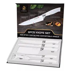 ELEONOR - Set De Cuchillos De 6 Piezas Acero Inoxidable Profesional