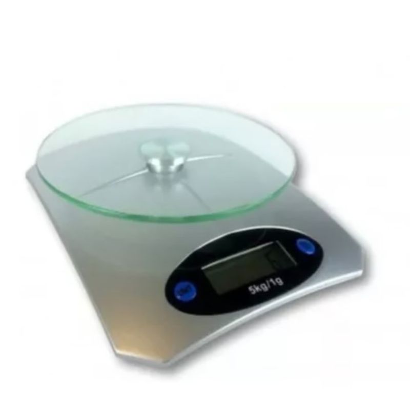 GENERICO - Balanza Gramera Digital De 5kg Con Bandeja De Vidrio
