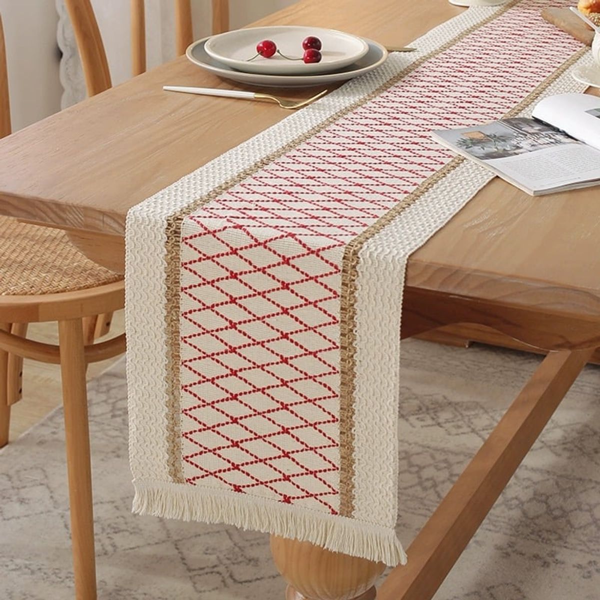 GENERICO - Mantel Camino De Mesa Rectangular Linea 180x30cm A1