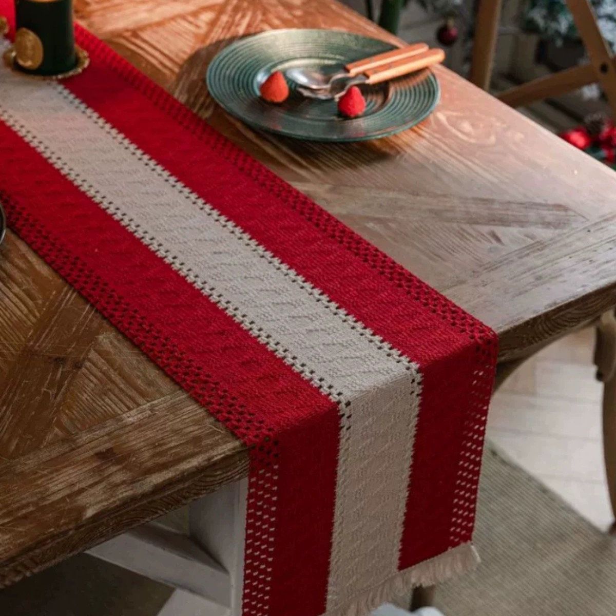 GENERICO - Mantel Camino De Mesa Rectangular Linea 180x30cm A3