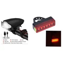 GENERICO - Luces LED para bicicletas trasera y delantera