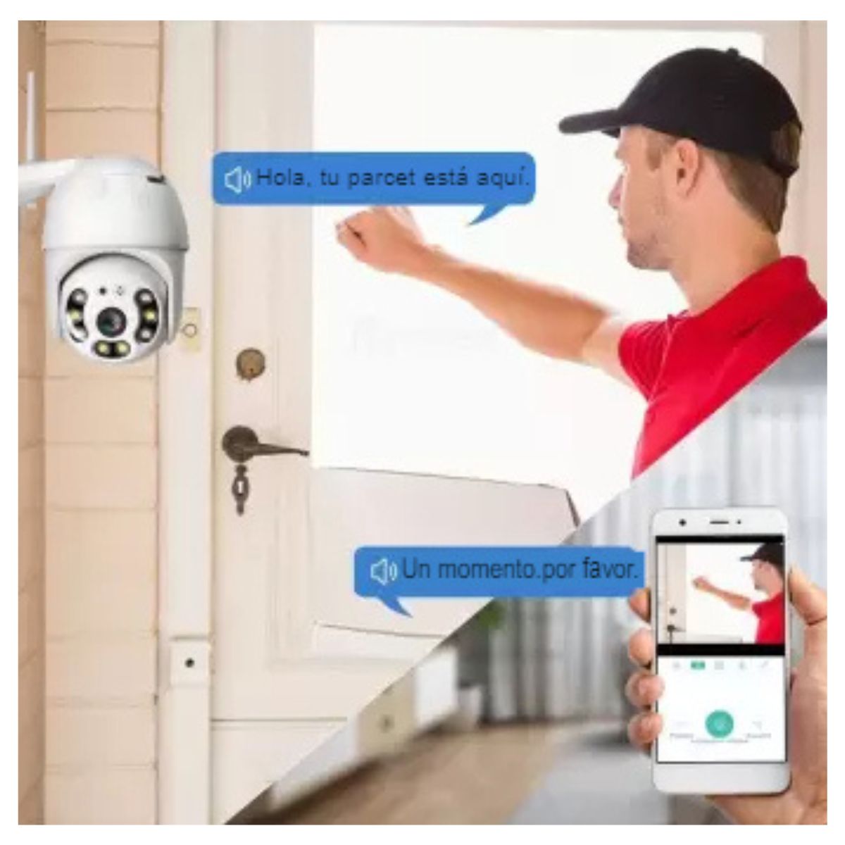 GENERICO - Cámara Exterior IP WIFI 1080 Robótica