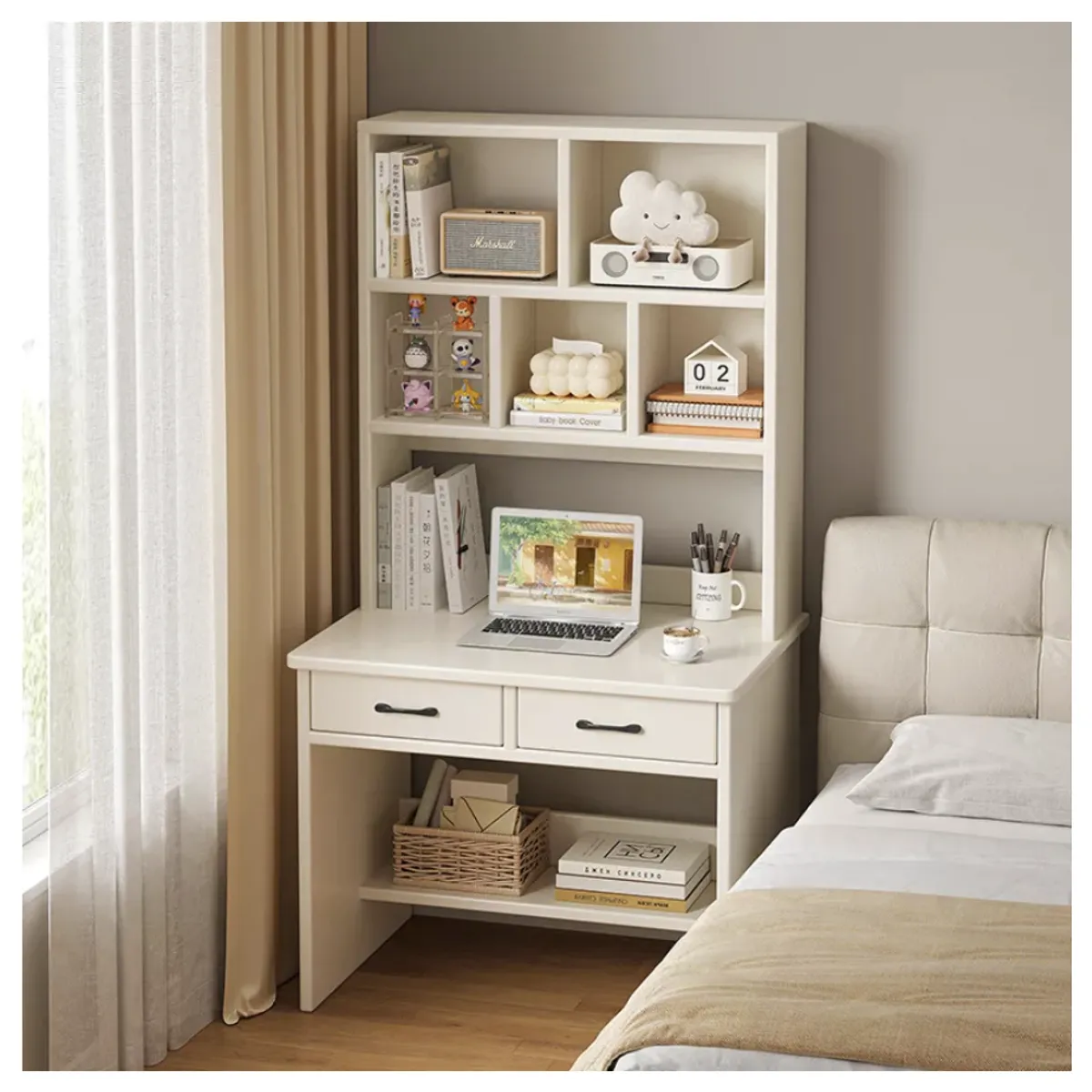 HOMER DESIGN - Escritorio Moderno Con Organizador 80x50x170cm Para Oficina