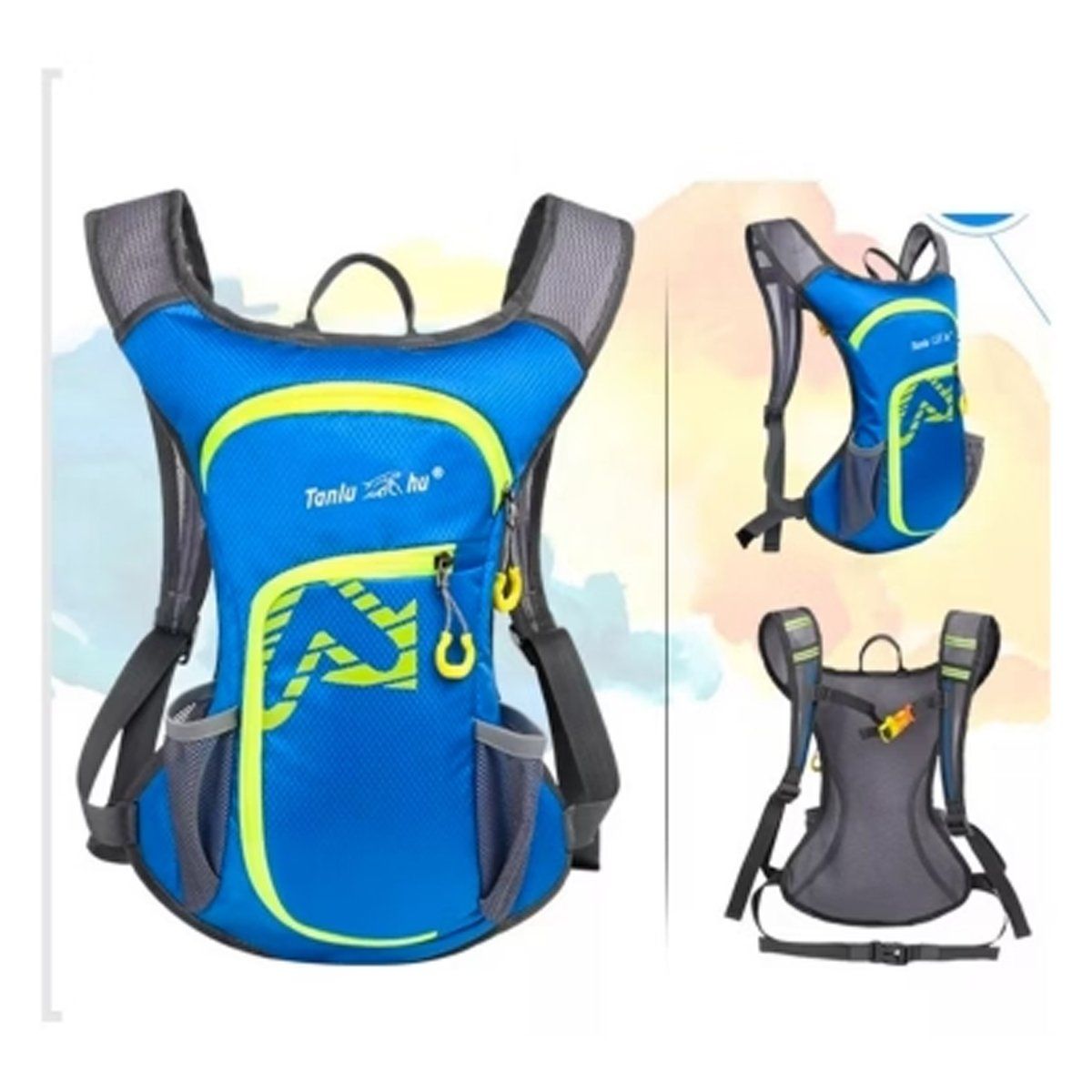 GENERICO - Mochila Camell  Trekking  Bolsa Hidratación Azul