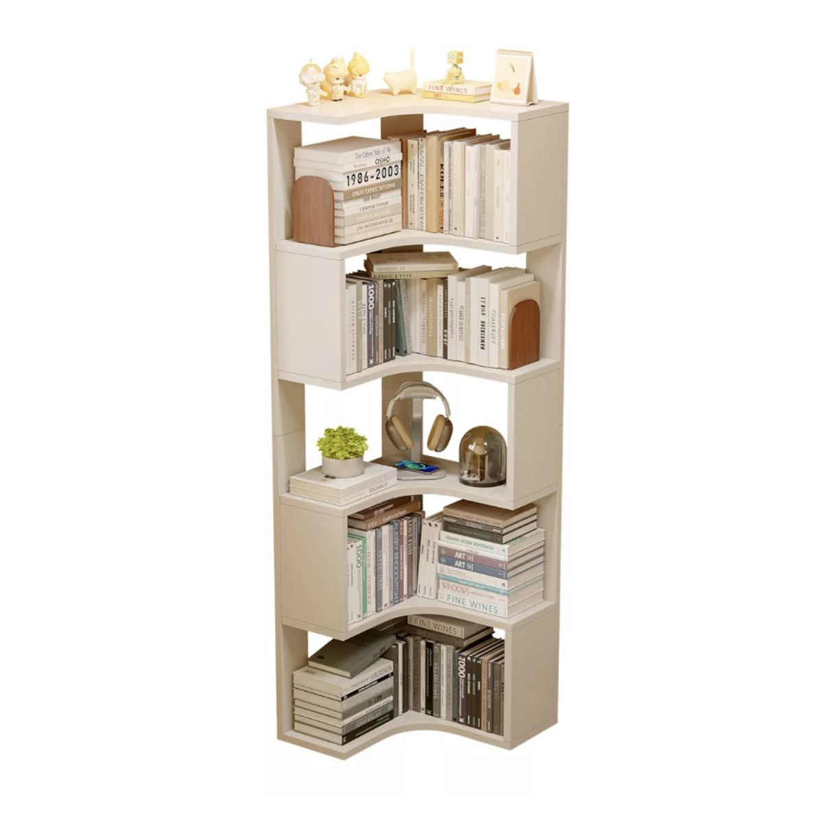 HOMER DESIGN - Repisa Organizador Estante Esquinero Living Velador 160x50x50cm