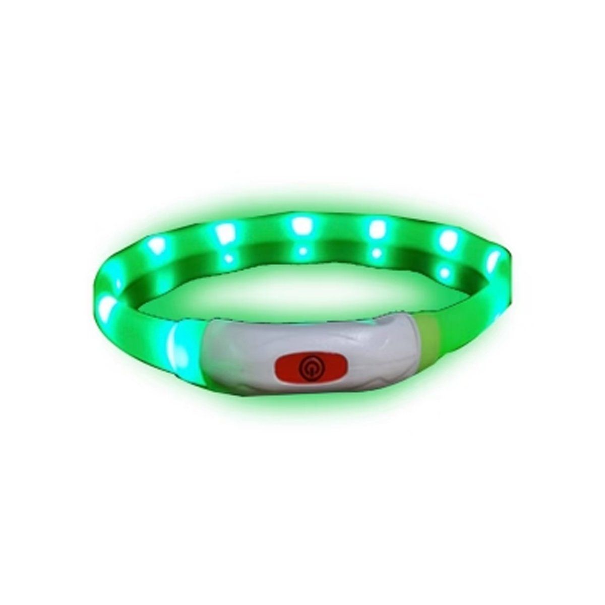 GENERICO - Collar Para Perro Luminoso 70 Cm Luz Led Carga Usb Verde
