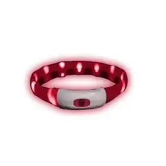 GENERICO - Collar Para Perro Luminoso 70 Cm Luz Led Carga Usb Rojo