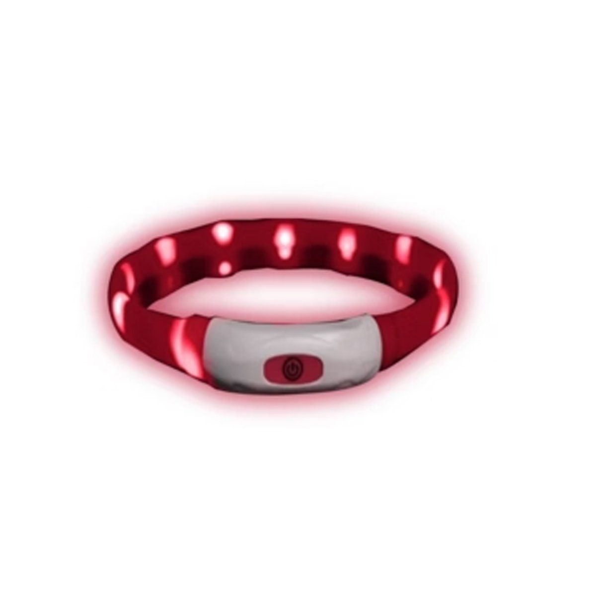 GENERICO - Collar Para Perro Luminoso 50 Cm Luz Led Carga Usb Luz Rojo