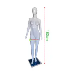 GENERICO - Maniqui Cuerpo Entero Dama Pierna Gruesa fibra Vidrio Blanco