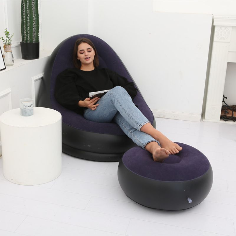 GENERICO - Sofá inflable con mini puff para pies