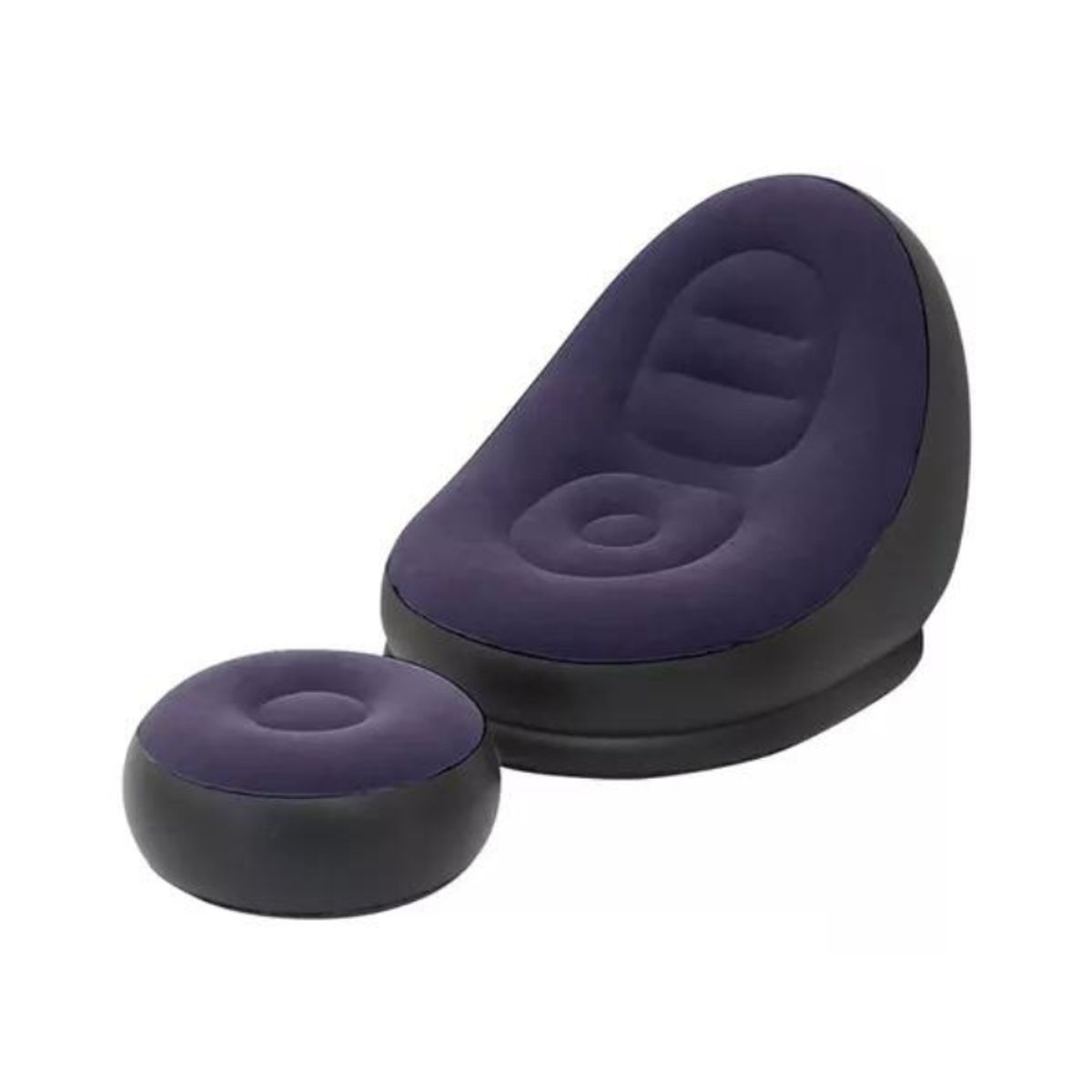 GENERICO - Sofá inflable con mini puff para pies