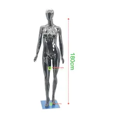 GENERICO - Maniqui Cuerpo Entero Dama Pierna Gruesa fibra Vidrio Negro