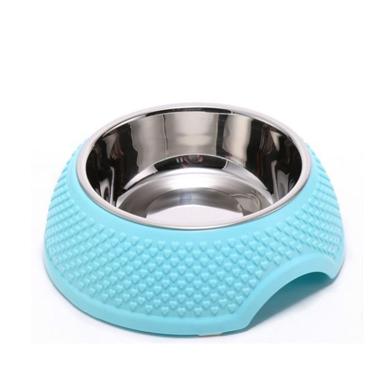 GENERICO - Plato  Mascotas Con Pocillo De Acero Inoxidable