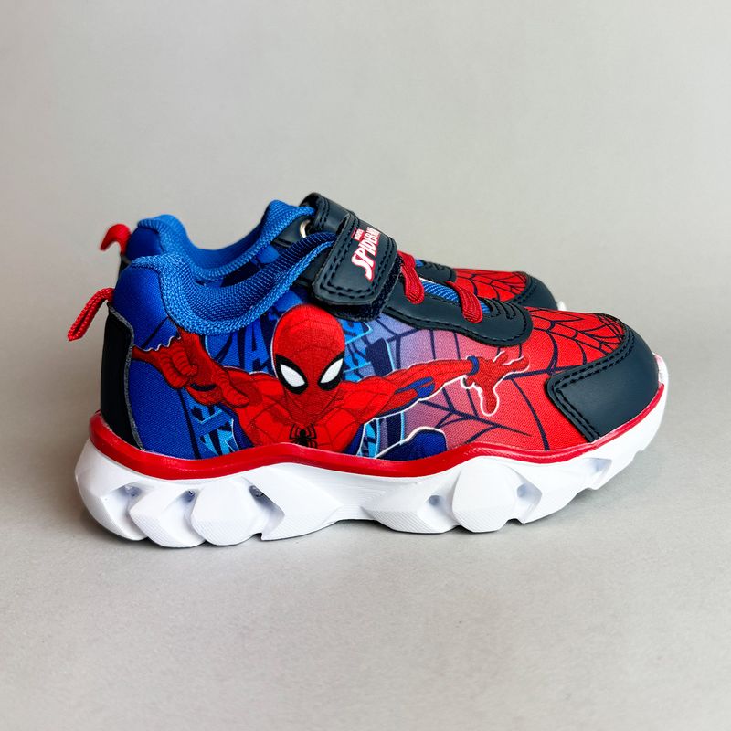 MARVEL - Zapatilla Con Luces Niño Spiderman Azul Marvel
