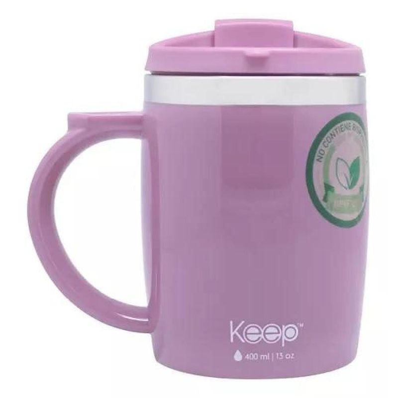 GENERICO - Taza Térmica Keep Color Morado 400ml
