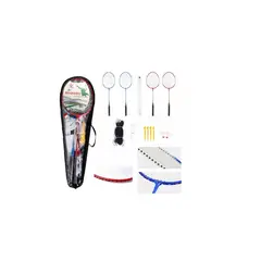 GENERICO - Pack De Badminton 4 Raquetas + 2 Plumillas + Red
