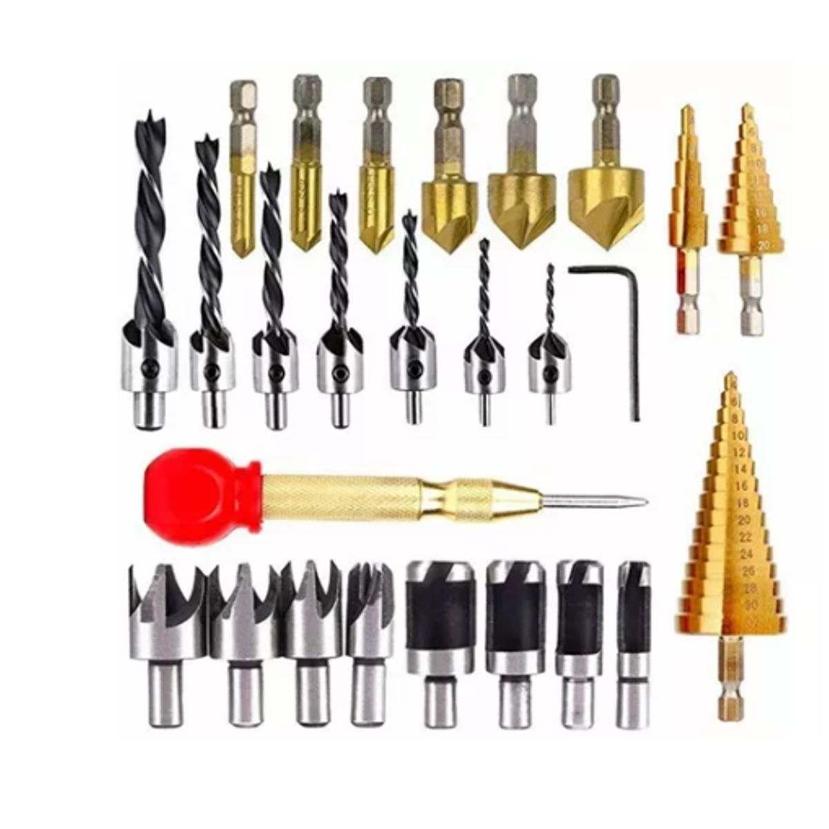 GENERICO - Herramienta De Perforación Para Carpintería Juego De 26 Pcs
