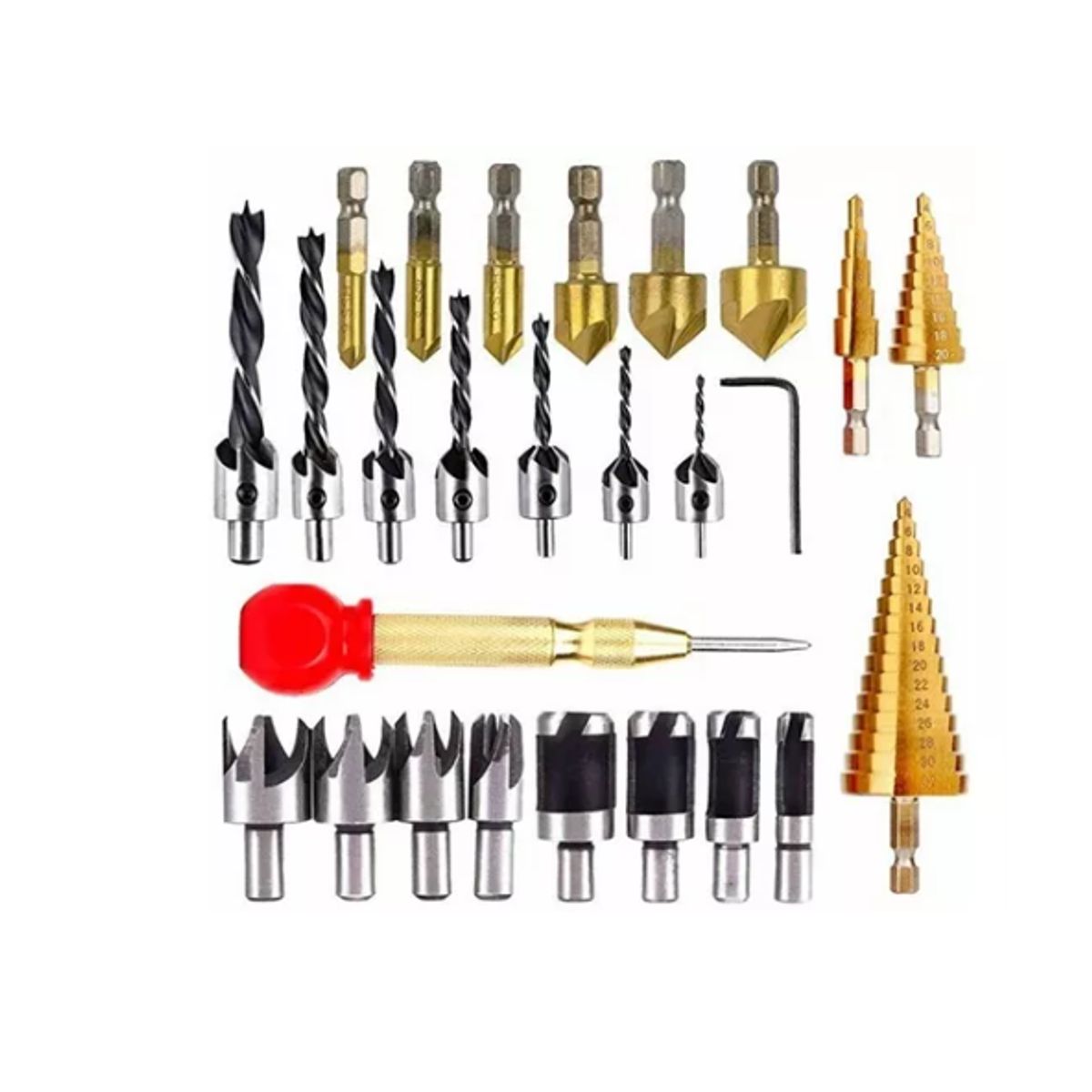 GENERICO - Herramienta De Perforación Para Carpintería Juego De 26 Pcs