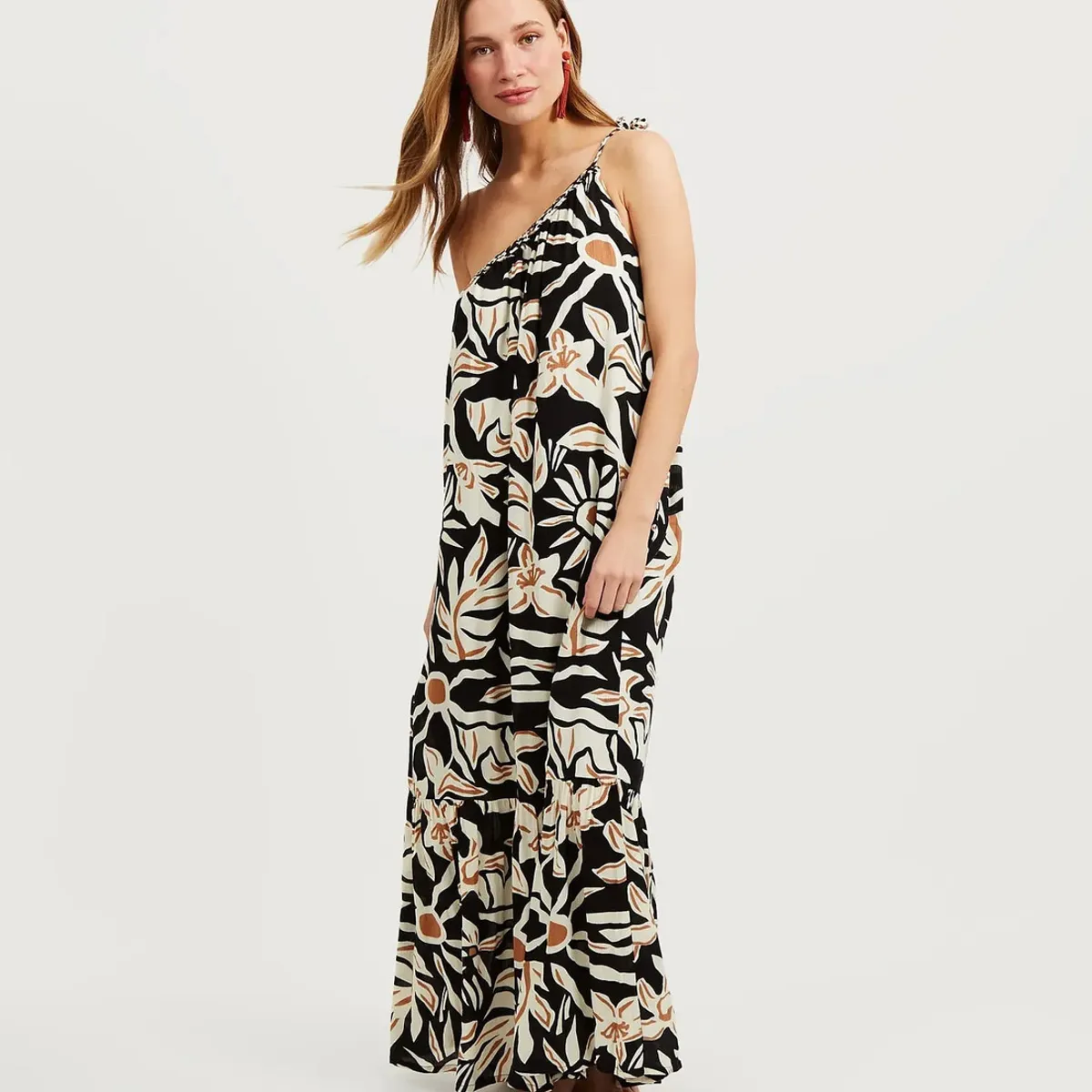 LOUNGE - Vestido Largo Un Hombro Paradiso