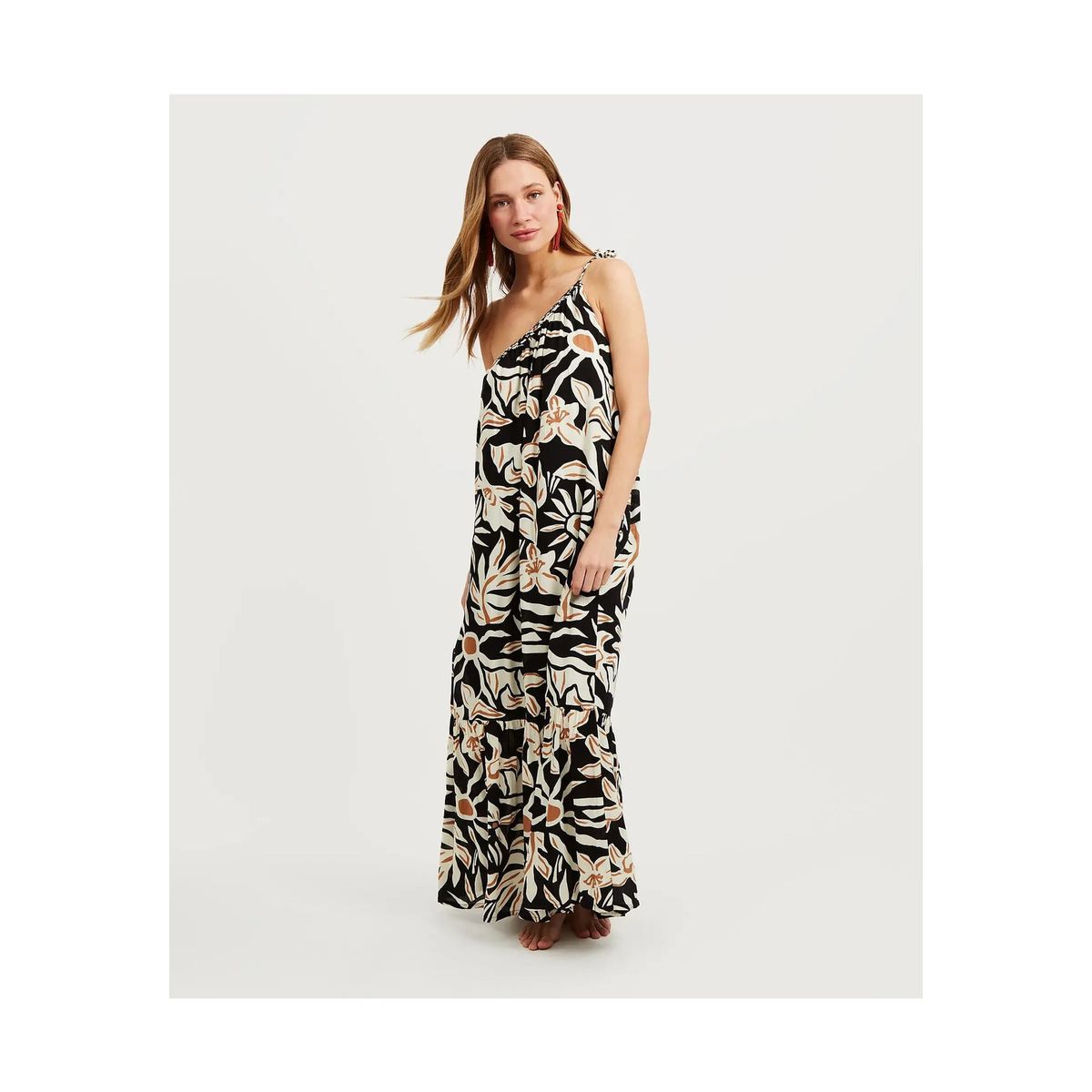 LOUNGE - Vestido Largo Un Hombro Paradiso