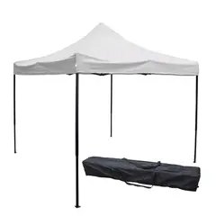 LUMAX - Gazebo Plegable Acero Pared Impermeable 3x3