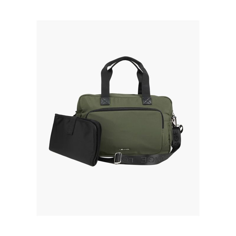 LOUNGE - Bolso Maternal Nylon Verde Musgo LOUNGE