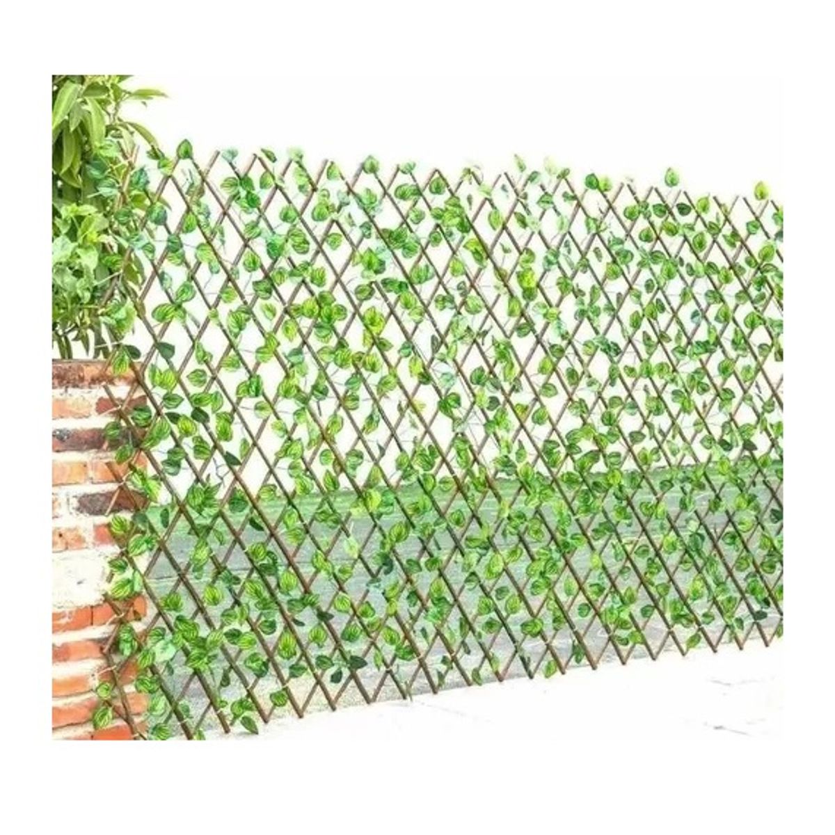 GENERICO - Malla Valla Cerca Planta Enredadera Artificial Hojas 120 CM