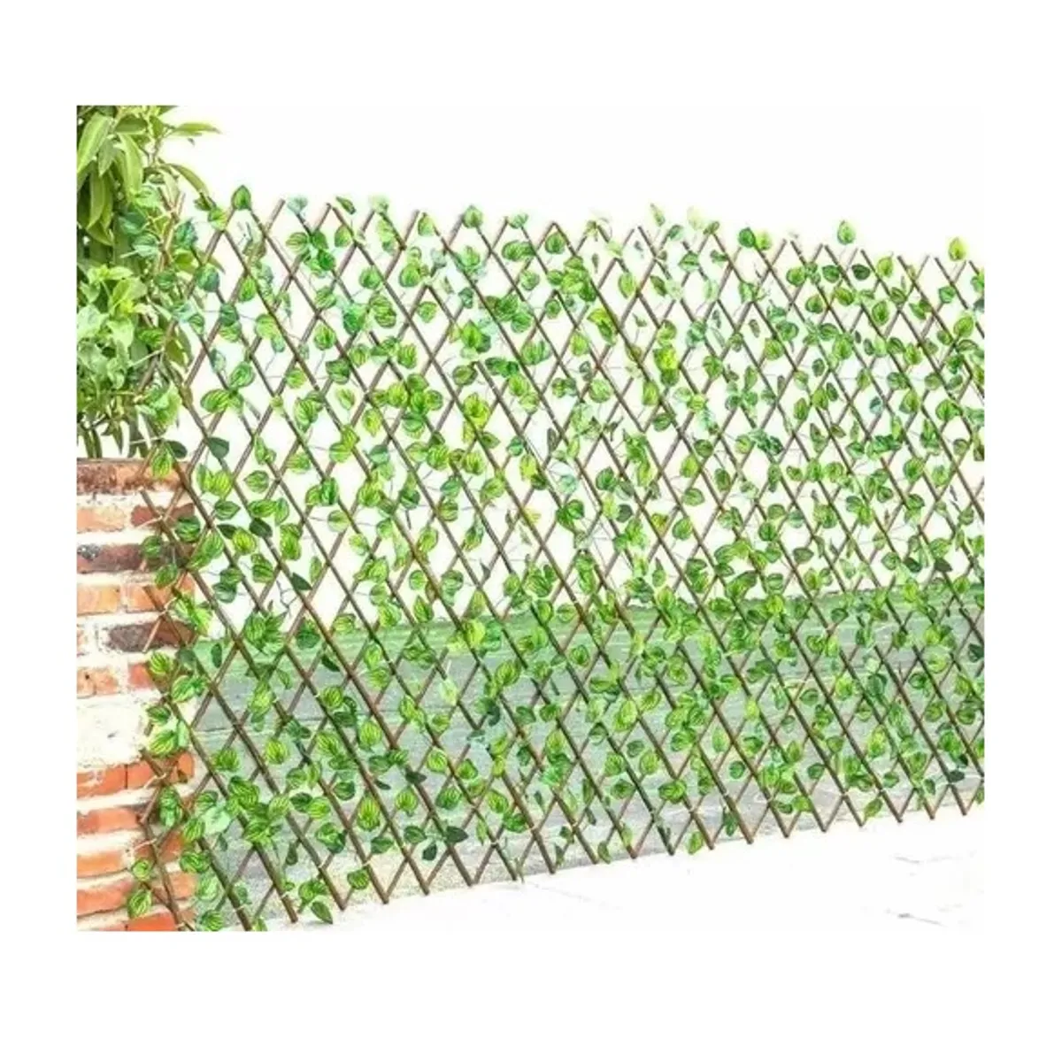 GENERICO - Malla Valla Cerca Planta Enredadera Artificial Hojas 120 CM