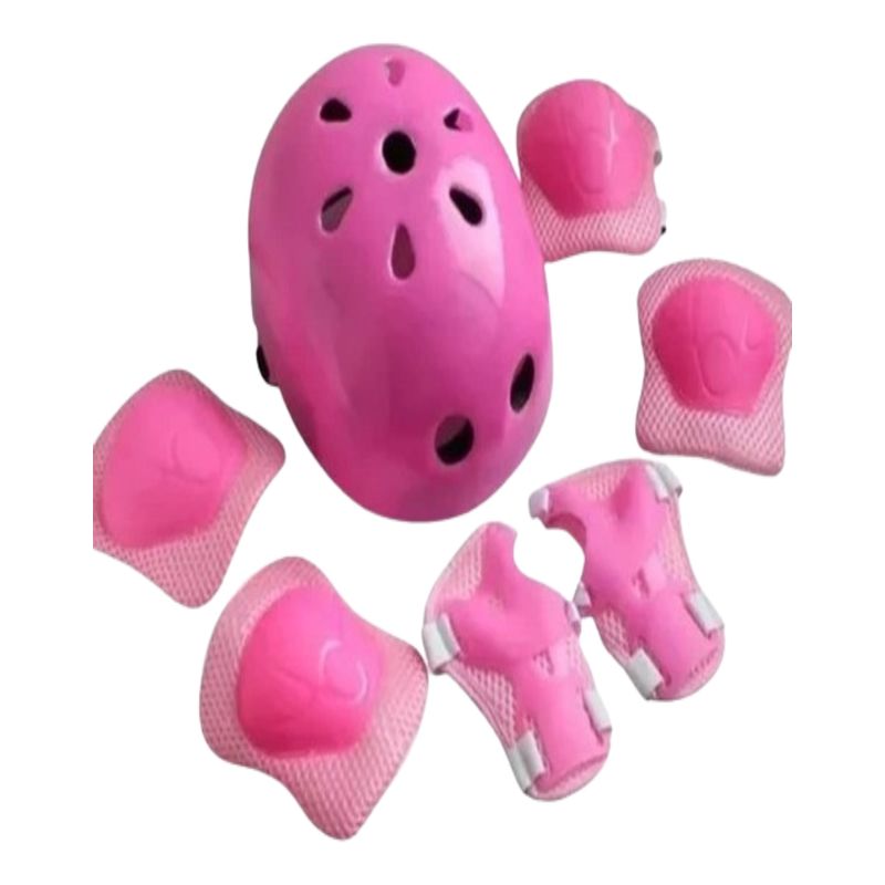 GENERICO - Kit Protección Rosado para Patines Niña Completo